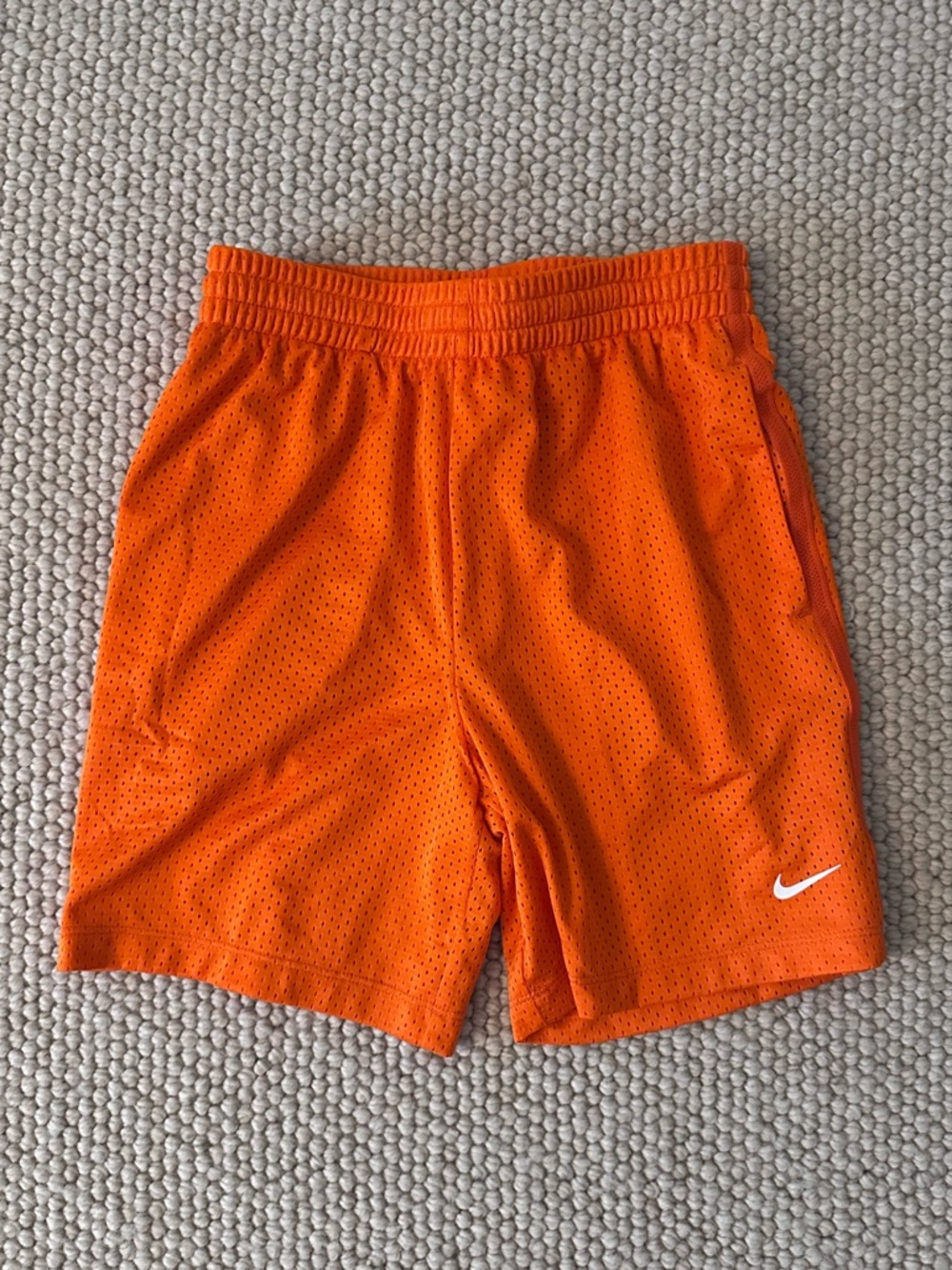 Nike Orange Dri-FIT Mesh Athletic Shorts